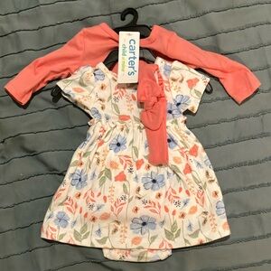 Carter's Pink Casual Sundress with 3/4 Raglan Sleeves
